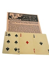 Magician toy vtg Magic Shop Trick 1940s Whitman Publishing Mystic Changing Aces - £30.97 GBP