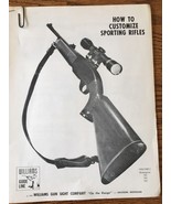 1970 Williams Gun Sight Company Guide To Customizing  Sporting Rifles - $7.20