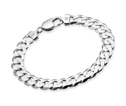 Extra Shiny Cuban Link Bracelet for Men 10 mm 925 - - £173.47 GBP