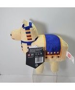 Minecraft Llama Plush Mattel New with Tags Stuffed Animal Beige Cobalt Blue 9" - $20.56