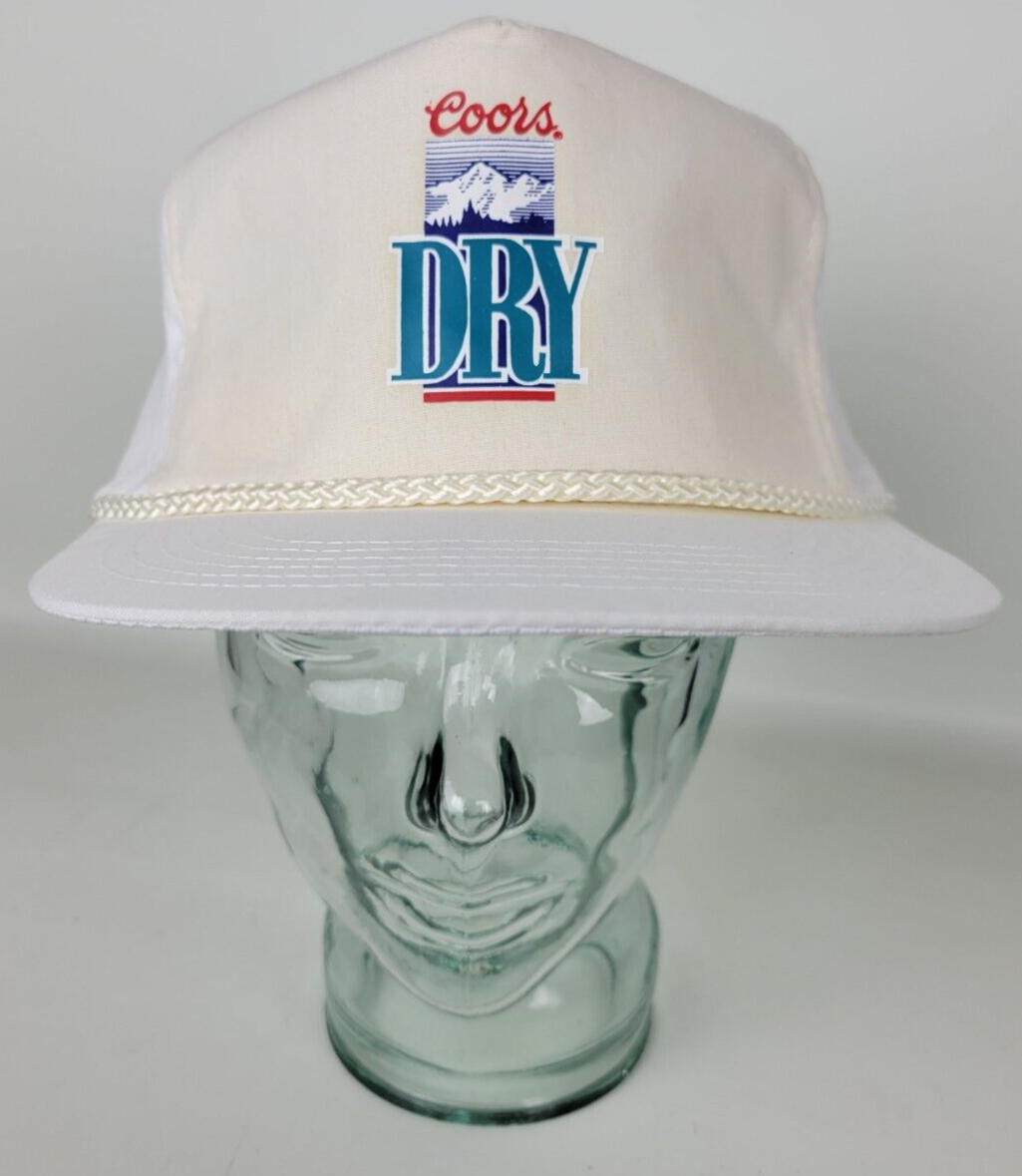 Primary image for Vintage Coors Dry Adjustable Hat White Off White Designer Award