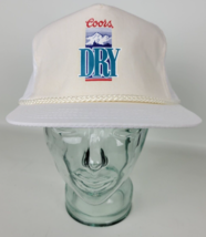 Vintage Coors Dry Adjustable Hat White Off White Designer Award - £23.46 GBP