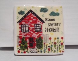 About Face Designs Home Sweet Home Fridge Magnet Ceramic Square - £6.73 GBP
