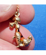 14k Gold Dog Pendant Exotic Rare Poodle Design Enamel Vest k9 Charm Meda... - $8,901.13 MXN