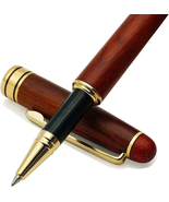 Luxury Rosewood Ballpoint Pen Writing Set - Extra 2 Black Refills - Eleg... - $262.67 MXN