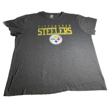 Pittsburg Steelers T Shirt Mens XXL Gray Short Sleeve NFL Team Apparel Football - £10.97 GBP