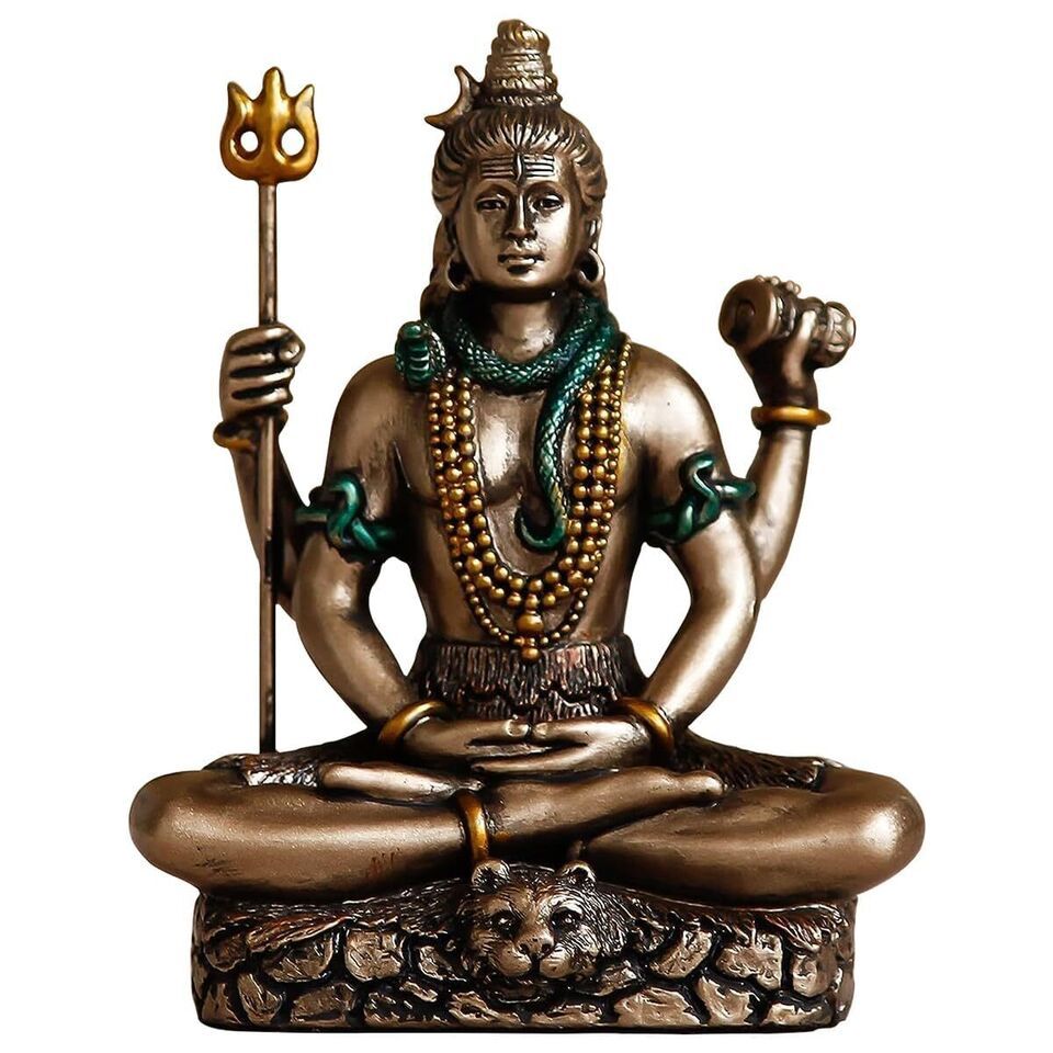 Lord Shiva Idol for Car Dashboard Shiv Ji Murti Meditating, Padmasana Si... - $24.74