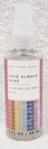 Bath &amp; Body Works LOVE ALWAYS WINS Diamond Shimmer Mist Body 3 oz/88mL Used - $298.23 MXN