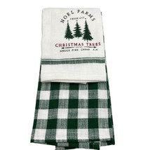 Robert Stanley Home Col Farm Green Holiday Kitchen Towels Noel Farms Tre... - $10.36