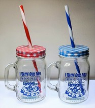 Margaritaville Cancun Mexico I Blew Out My Flip Flop Mason Jar Glasses-S... - £33.46 GBP