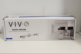 Vivo Dual Computer Monitor Desk Mount White Vesa Adapter Bracket VW02AW - £27.24 GBP