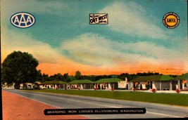 Ellensburg Wa Washington -BRANDING Iron Lodges 1952 Linen POSTCARD-BK57 - £3.17 GBP