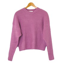 elodie Women&#39;s size XL Cropped Crewneck Sweater Ribbed Knit Orchid Pink - £28.30 GBP