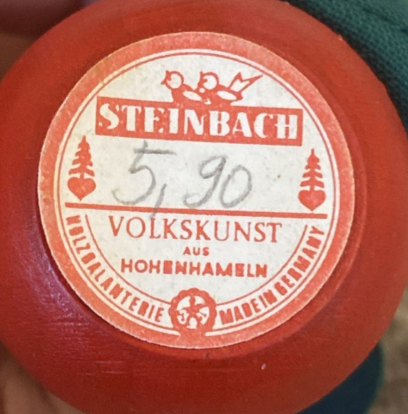Vintage STEINBACH Scottish Santa Wood Christmas Ornament 3 inches tall Item image 5
