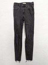 Madewell Womens Jeans Distressed High Riser Skinny Skinny Size 26 Cotton Black - £11.59 GBP