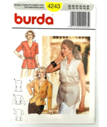 Burda Sewing Pattern 4243 Women&#39;s Blouse 3 Designs Sizes 10-20 US &amp; 36-4... - £6.96 GBP