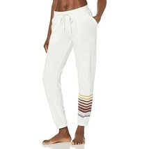 PJ Salvage Womens Mountain Bound Jogger Lounge Pajama Pants Stripe Leg Beige XL - £18.95 GBP