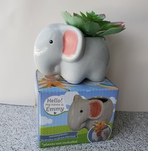 Emmy Elephant Planter - Ceramic Animal Pot for Succulents 4" image 2