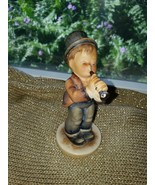 M I HUMMEL GOEBEL &quot;SERENADE&quot; BOY PLAYING HORN #85/0 TMK2 FULL BEE 4 3/4 ... - $277.80 MXN