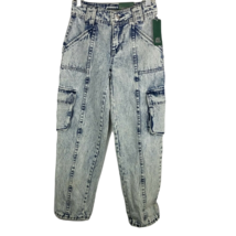 Wild Fable NWT High Rise Utility Denim Blue Crop Jeans ~ Sz 00/24 ~ Acid Wash  - £14.80 GBP