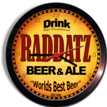 RADDATZ BEER and ALE BREWERY CERVEZA WALL CLOCK - £23.59 GBP