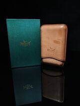 Pheasant Beige Smooth Leather Cigar Case Made in Spain image 2