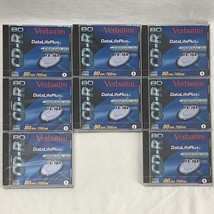Verbatim DataLifePlus CD-R 80 In Jewel Case 700 mb Lot of 8 New Sealed - $17.07