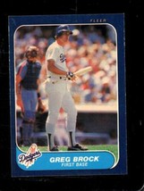 1986 Fleer #125 Greg Brock Nmmt Dodgers *X88468 - £1.14 GBP