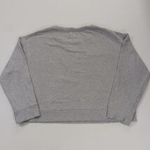 Pact Organic Cotton Crop Sweatshirt Gray FIERCE FEMALE Graphic Pullover Womens L image 2