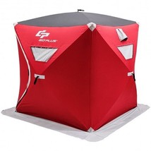 2-person Portable Ice Shelter Fishing Tent with Bag - Color: Red - $182.53