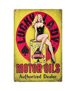Lucky Lady Motor Oil Gas Service Garage Dealer Pin up Girl Retro Vintage... - £11.00 GBP