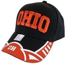 Ohio Men&#39;s Stars &amp; Stripes Adjustable Baseball Cap (Black/Red) - £11.76 GBP