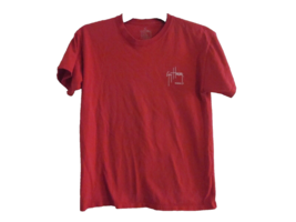 Guy Harvey Shark T-shirt Men&#39;s Size Small Red Short Sleeve 100%Cotton - £4.77 GBP