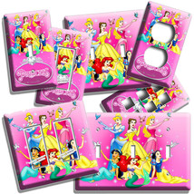 PRINCESSES CINDERELLA ARIEL BELL AURORA JASMINE LIGHT SWITCH OUTLET PLAT... - $8.99+