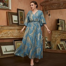 TOLEEN Women&#39;s Elegant Plus Size Oversized Maxi Dresses 2023 Spring Giant Puff L - £94.85 GBP