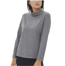 Jones New York Women&#39;s Knit Printed Turtleneck Top Size XL Grey NWT - £35.31 GBP