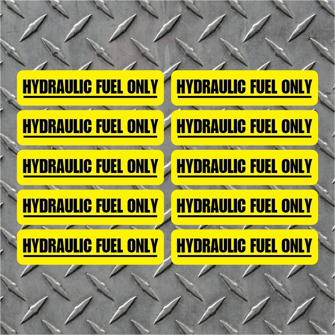 Hydraulic fluid only sticker gas fuel caution warning decal door label s... - $4.89