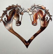 Horse Heart Silhouette - Metal Wall Art - Copper 23 1/2&quot; x 28&quot; - £56.93 GBP