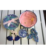 Lilly Pulitzer GIFT BOX SET EARRINGS Trinket DISH &amp; Hair Tie  new - €84,54 EUR