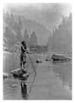 Hupa Native American Man Spear Fishing A Smokey Day In The Sugar Bowl 5X7 Photo - £6.76 GBP