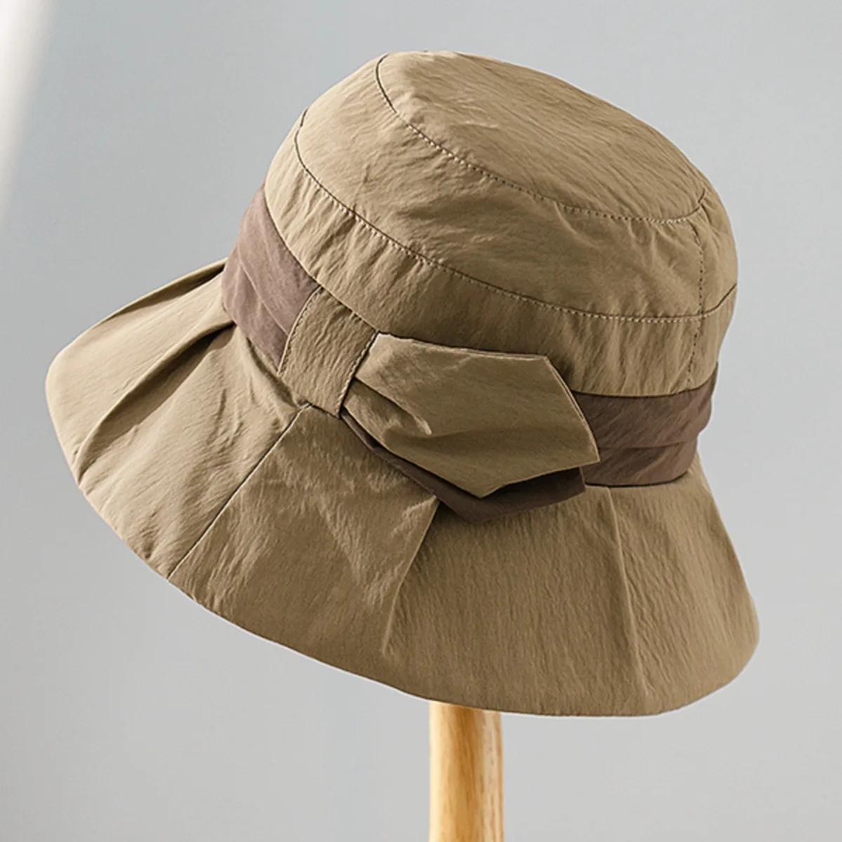 Summer Spring Japanese Style Women Bucket Hat Luxury Sunscreen Panama Dome - £13.43 GBP
