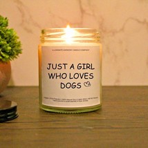 Just A Girl Who Loves Dogs Candle Best Dog Lover Gifts Unique Dog Present Ideas - £14.93 GBP