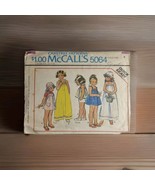 McCall&#39;s 5064 Sewing Pattern VTG 70s Sun Dress Jumper Maxi Ties Hat Chil... - $17.82 CAD
