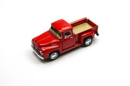 New 5&quot; 1956 Ford F-100 Pickup Truck Diecast Model Toy Car 1:38 Red USA S... - $17.96