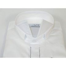 Men CEREMONIA Tuxedo Shirt Rhinestone 100% Cotton Turkey #stn 133 White Wing tip image 2