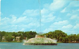 Centennial Fountain Vintage Unposted Postcard Lake Eola, Orlando, Florida - £11.83 GBP