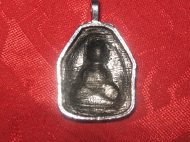 25mm India Ganesh Ganesha God Om Silver Tone Pendant Charm Necklace - £5.61 GBP