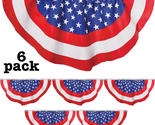 July 4Th American Flag Banner Bunting Half Fan Patriotic Porch Garland D... - £17.04 GBP