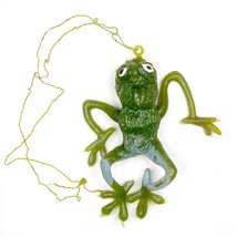 Alien Jiggler 3.5&quot; Rubber Monster Figure Vintage Dark Green &amp; Blue Hong ... - $39.76