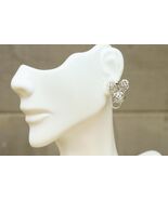 Vintage Sterling Silver Jewelry Star Art Filigree Orchid Screwback Earrings - $34.64